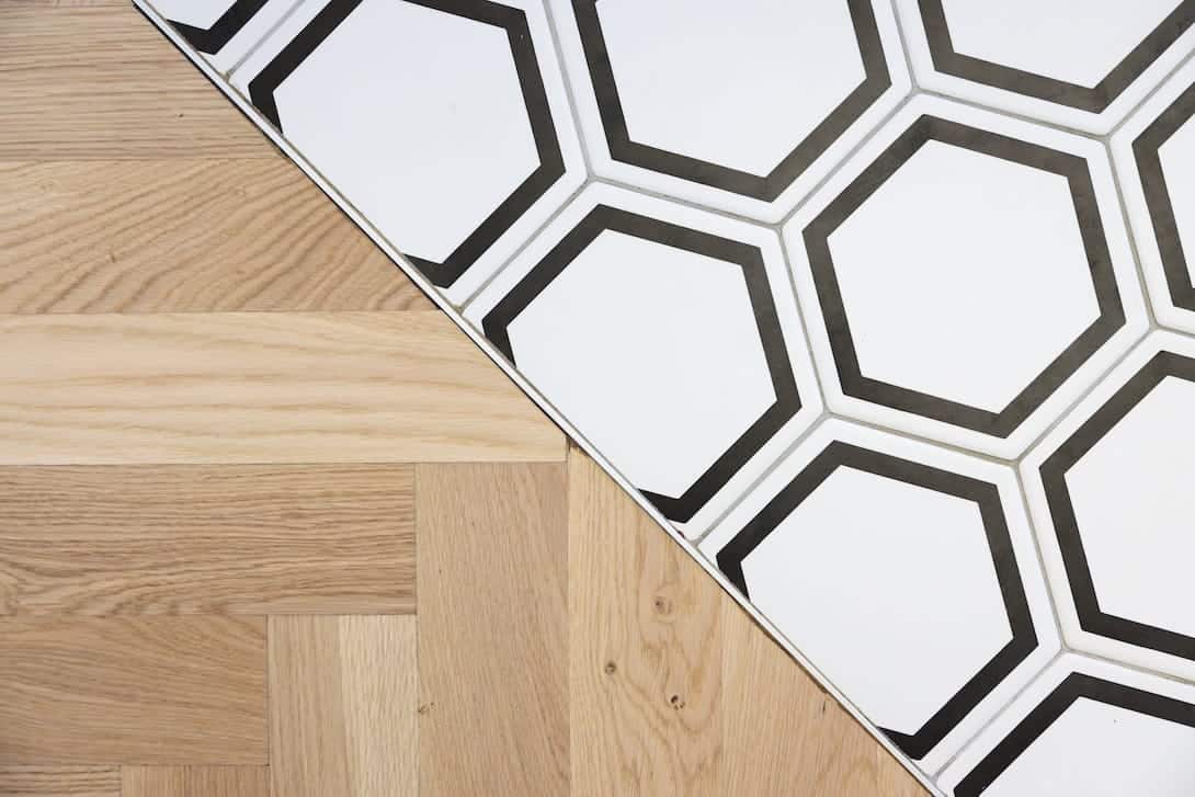 Pavimento parquet e piastrelle per zoning realizzato da Creo Casa Milano